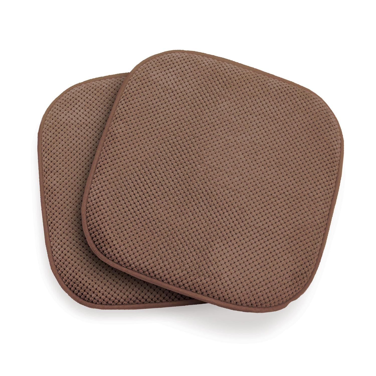 Coopers of Stortford - Pack of 2 Memory Foam Seat Cushions for Dining Chairs - Non Slip Chair Pads with Chenille Cover - 40 x 40cm