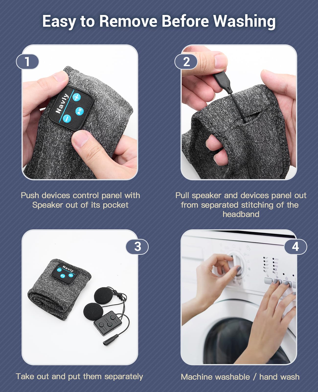 Navly Cuffie Bluetooth V5.4 con fascia per dormire, per dormire, comode cuffie per donne, per dormire e rilassarsi, idea regalo per donne e uomini