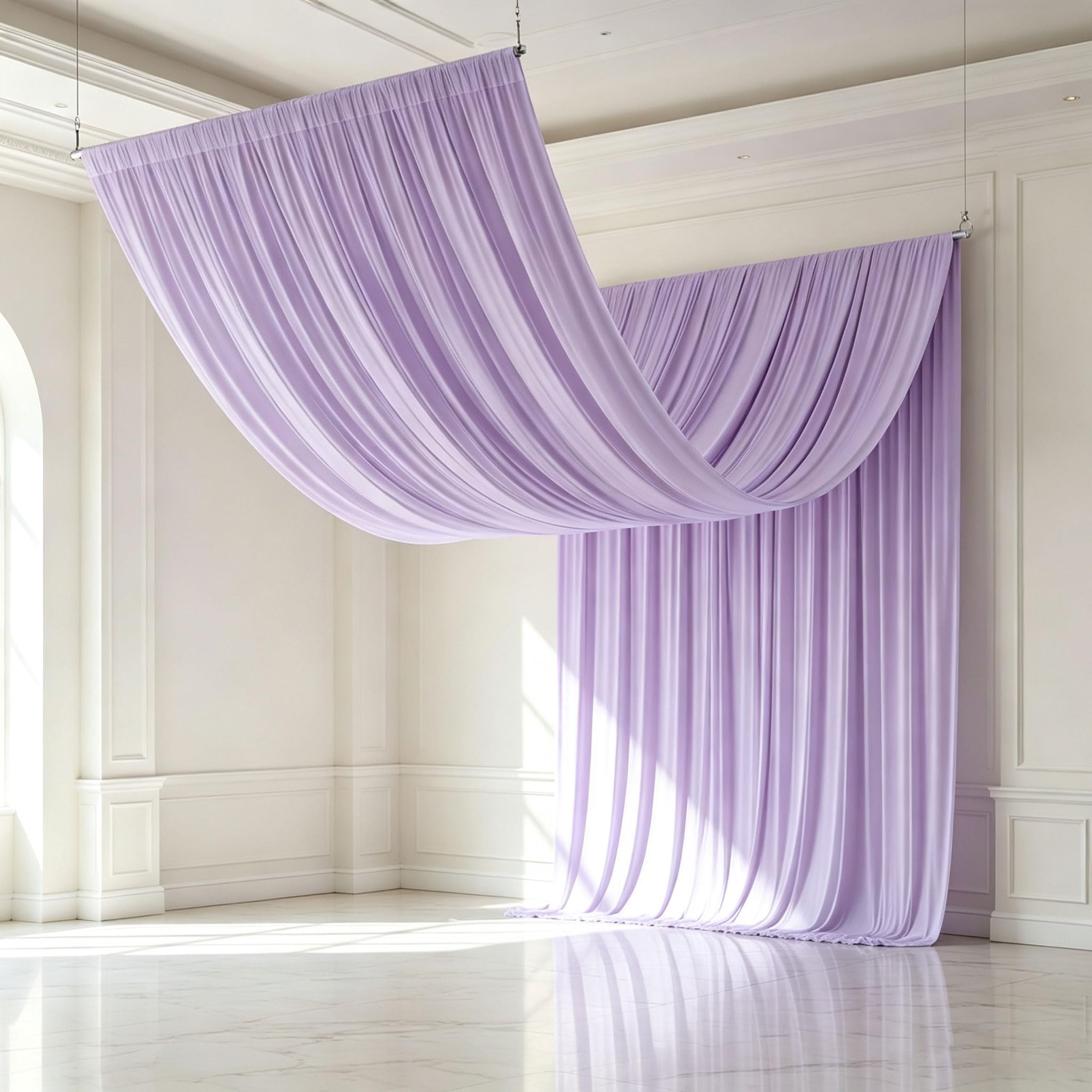 2 Paneles de Paño para Techo 150x600cm para Bodas y Fiestas