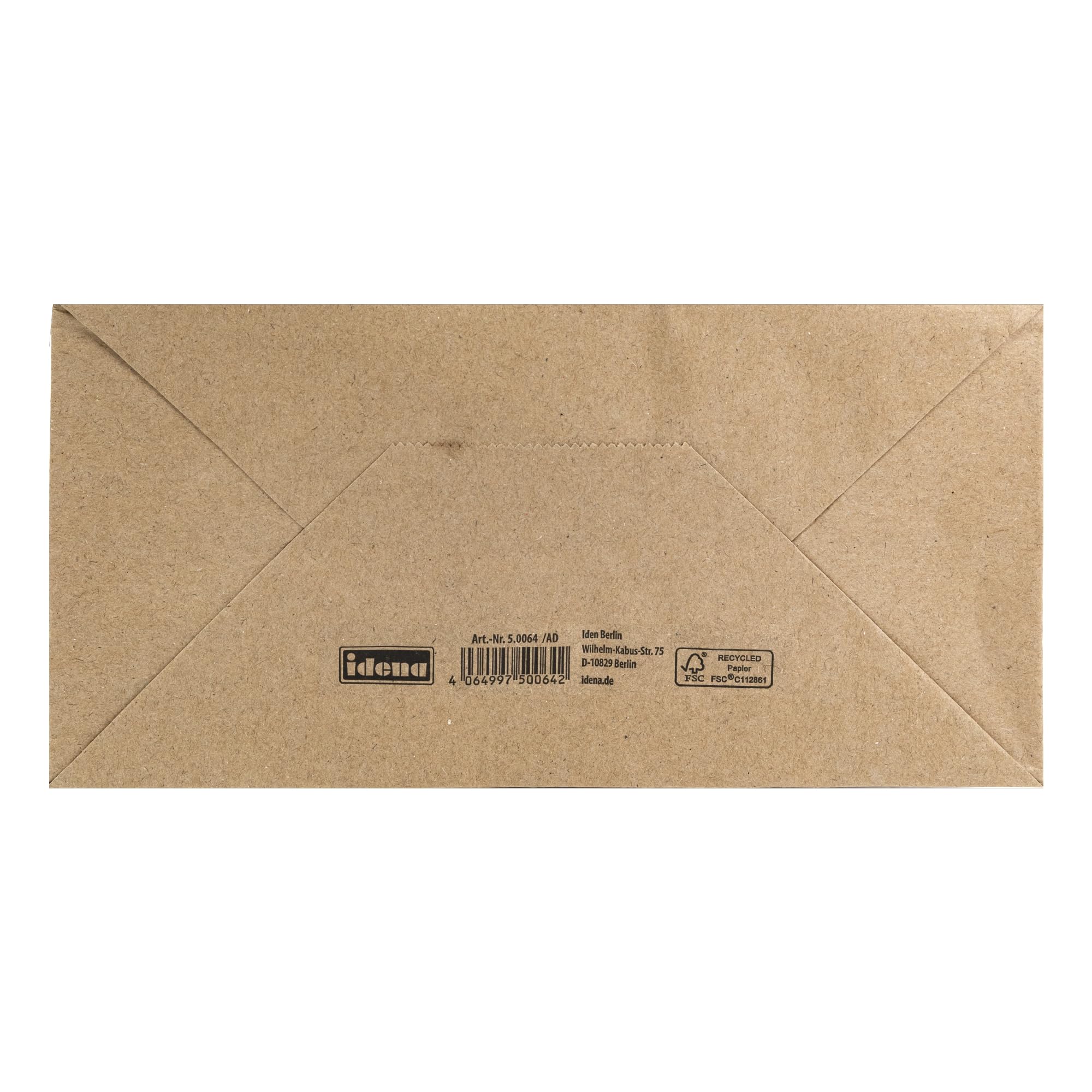 Idena 50064-200 - Sacs en papier avec anse, 200 pièces, 32 x 16 x 45 cm, Sacs cadeaux en papier kraft