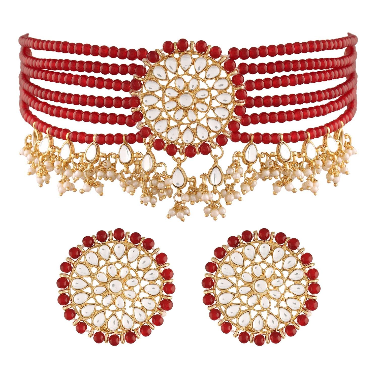 I Jewels 18k Gold Plated Traditional Choker Set Glided With Kundan & Pearls For Women/Girls (K7097M) (B0936RX2V9) Amazon Price History, Amazon Price Tracker