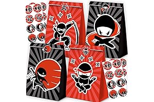 Black Ninja Party Favor Bags