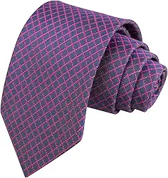 Gravata masculina clássica de 8 cm de largura com padrão quadrado, 122-5, tamanho �nico