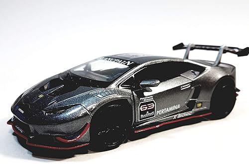 Kinsmart Lamborghini Huracan LP 620-2 Super Trofeo - Auto fundido a presión a escala 136, tamaño pequeño