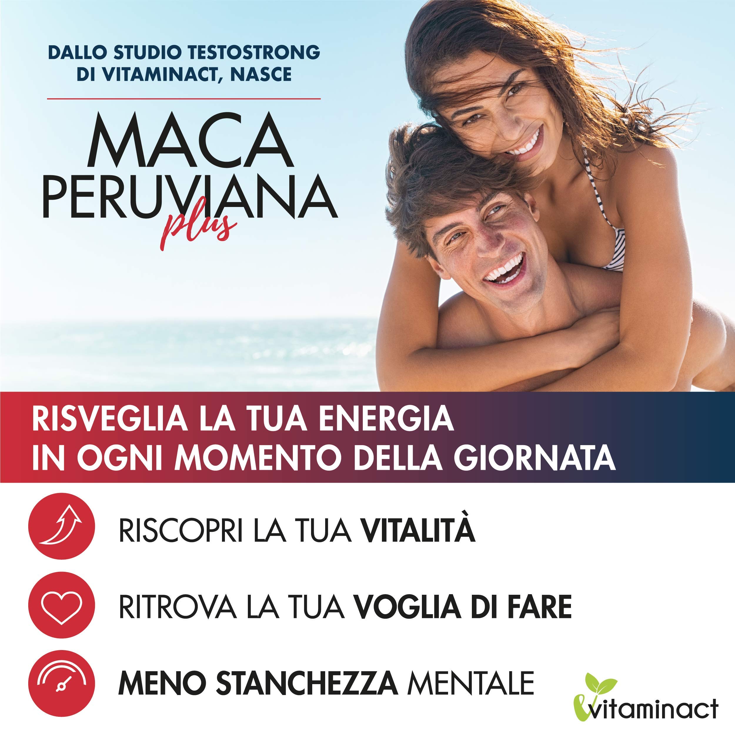 Maca Peruviana Plus XXL Altissimo Dosaggio 10000.00 mcg al giorno - Potenziato con Ginseng + Arginina + Zinco + Vitamine B9, B6, B12, C - Made in Italia - Formula Innovativa