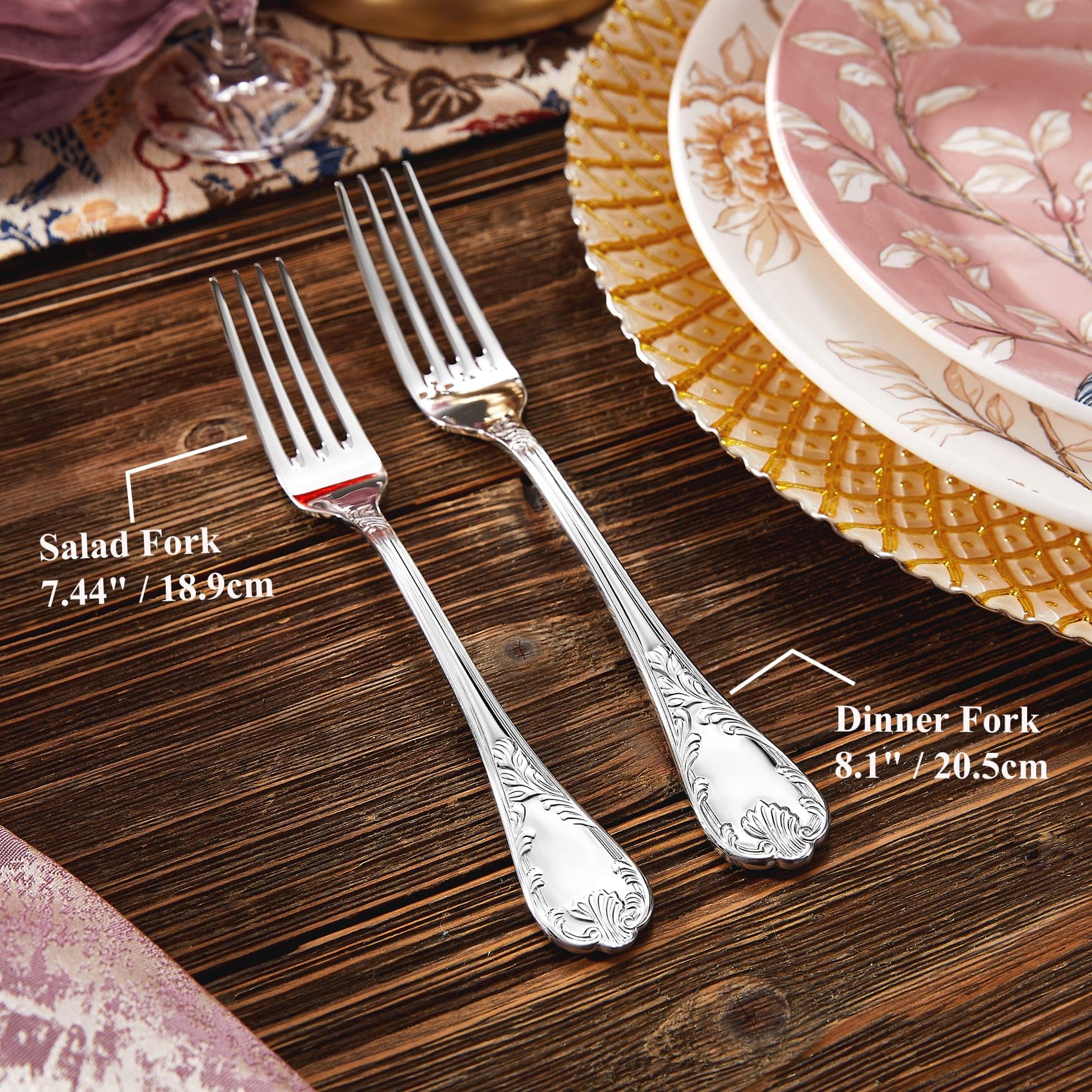 KEAWELL Premium Regalia 4-Piece 8-Inch Dinner Fork Set (4, Dinner Forks) — Amazon image 3