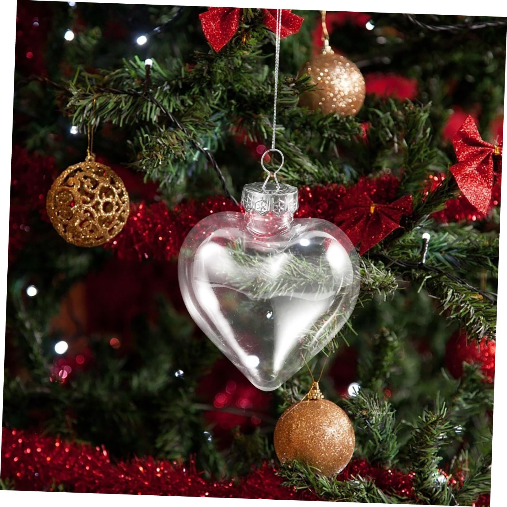 16pezzi Palline Di Natale Trasparenti Da Palla Riempibile Fai Da Te Decorazione Per Albero Di Natale Pendente in Plastica Per Finestre e Alberi