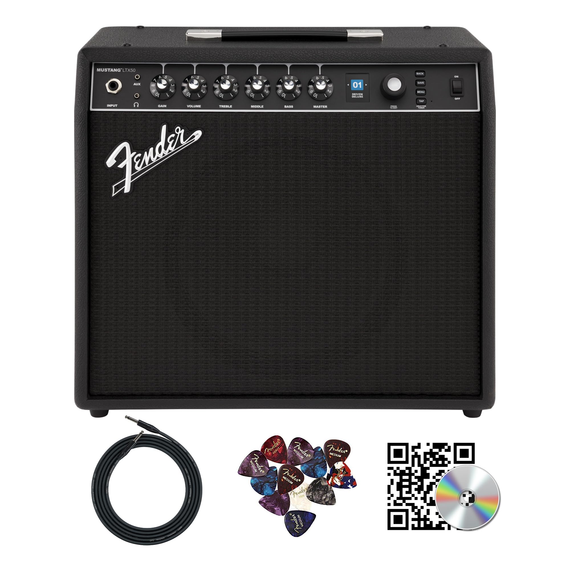 Amazon.com: Fender Mustang LTX50 Guitar Combo Amplifier - Black