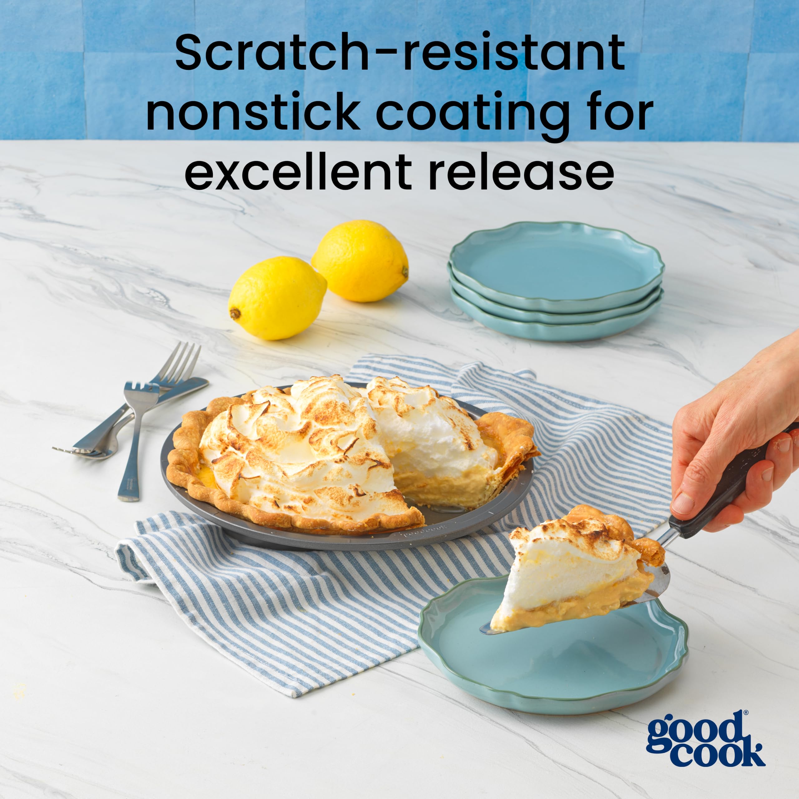 GoodCook 9" Nonstick Pie Pan - Scratch Resistant -4