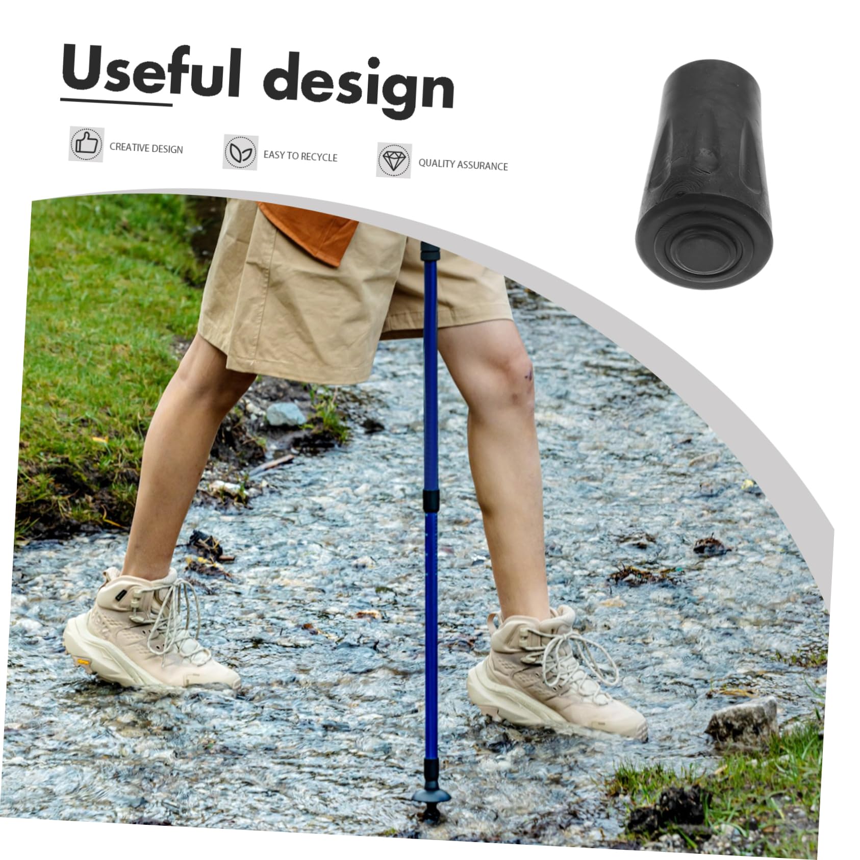 50stücke Ersatzkappen Für Trekking Und Skistöcke rutschfeste Gummispitzen Für Wandern Trekking Und Strapazierfähige Und Stoßdämpfende Fußschutzkappen Für