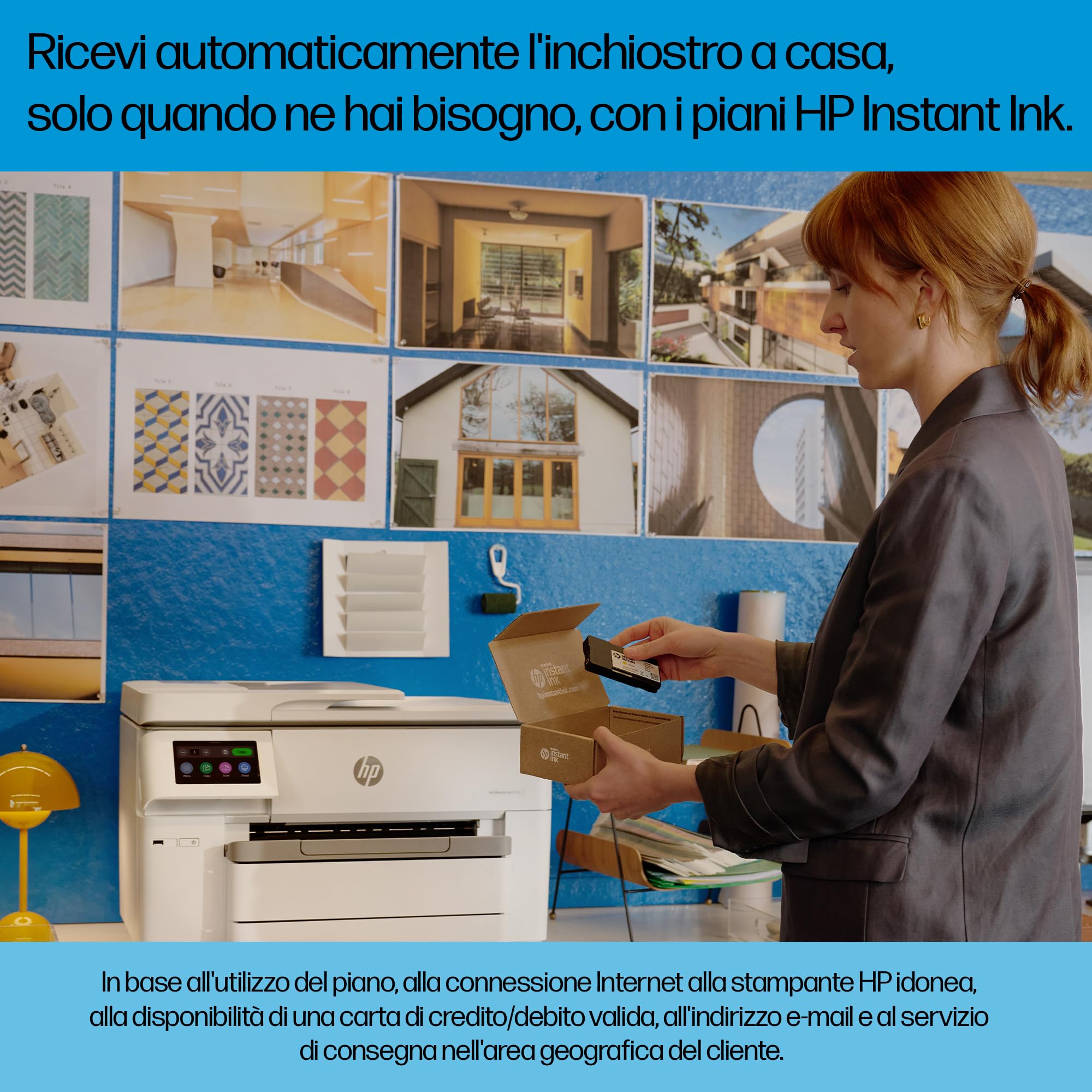 HP OfficeJet Pro 9730e Stampante Multifunzione Grandi Formati Colori Fronte Retro Automatico 22 ppm Wi-Fi Grigia