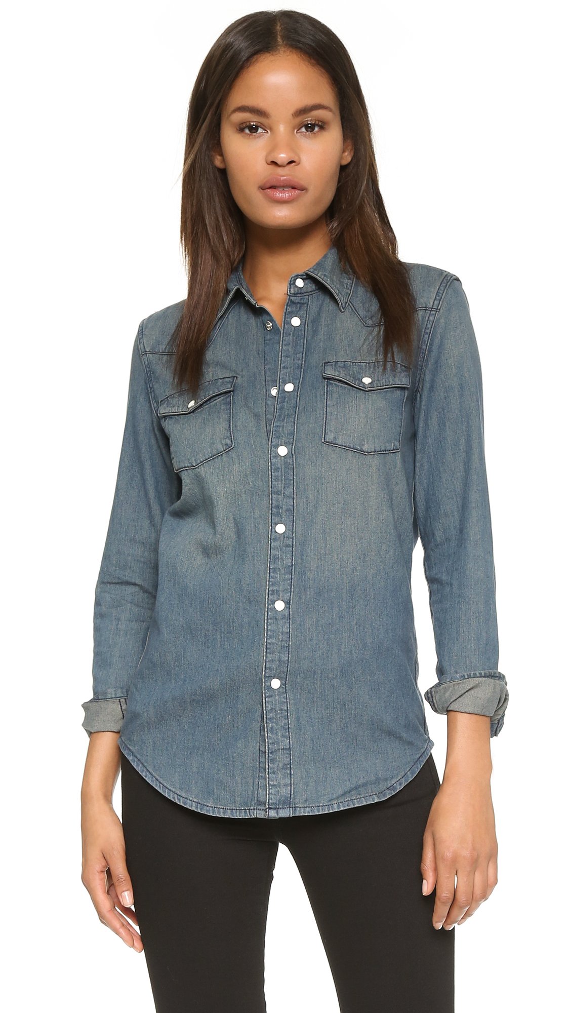 BLK DNMWomen's Jeans Shirt 1, Edgemere Blue