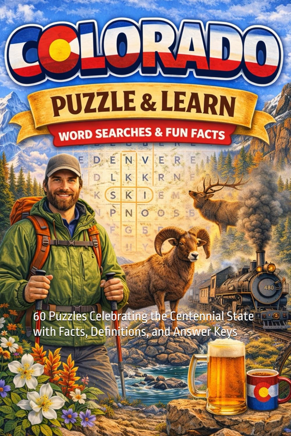 Colorado Word Search Puzzles and Learn: 60 Puzzles Celebrating the Centennial State with Facts, Definitions, and Answer Keys (Ultimate States Word Search and Learn Collection)