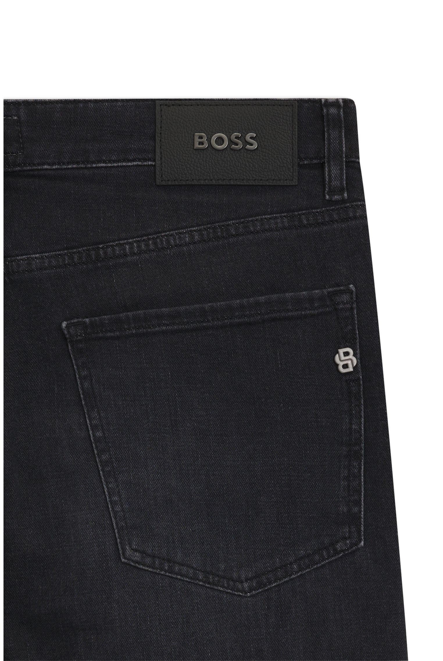 Boss Herren H-Re.Maine Maine Schwarze Regular-Fit Jeans aus besonders softem italienischem Denim Anthrazit 33/30 – Bild 7