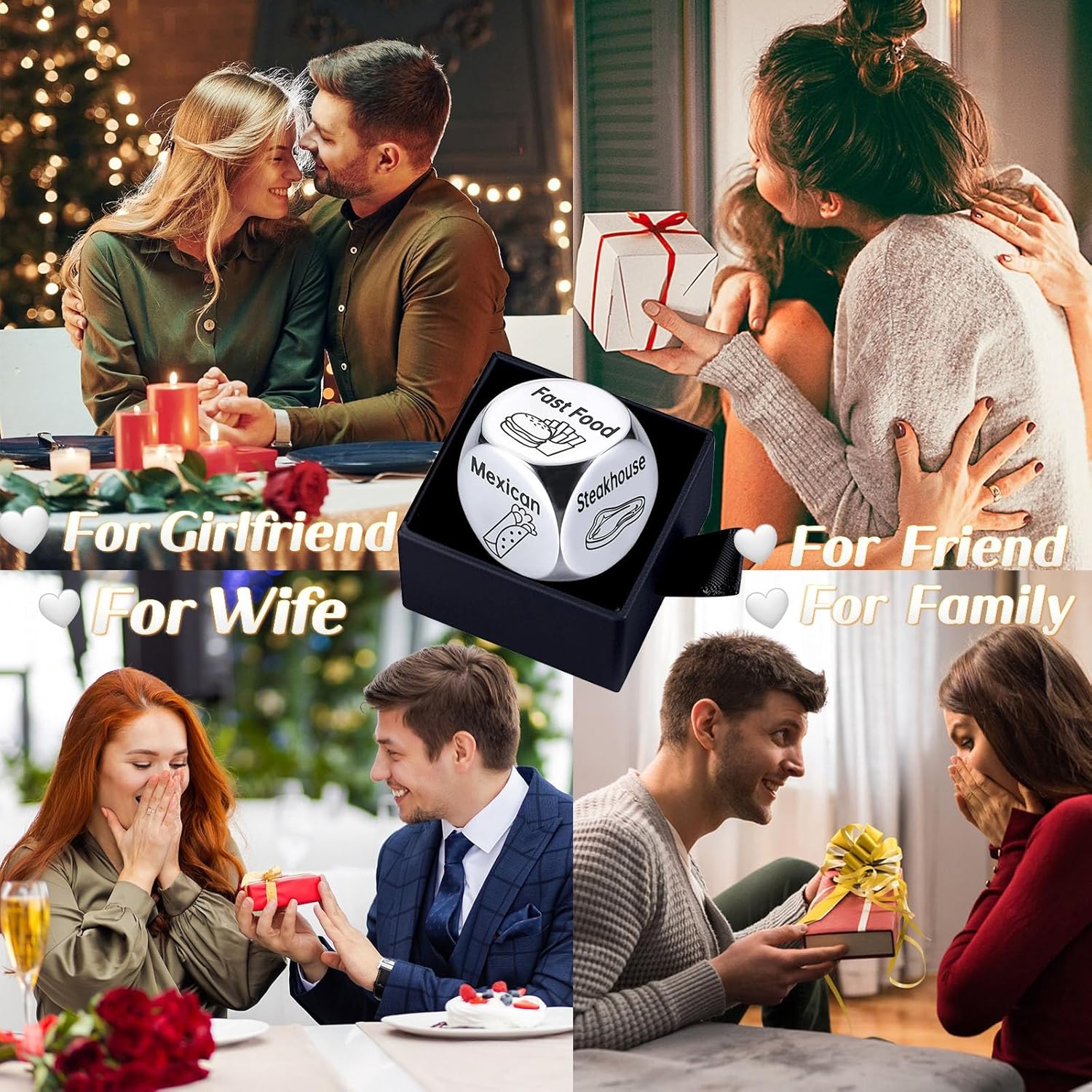 Stainless Steel Food Decision Dice,Sentimental Gifts for Father’s Day from Daughters Son