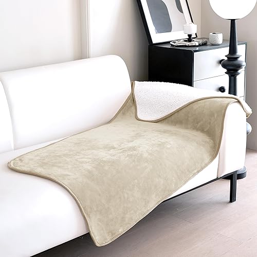 Miniatura 22 de gogobunny - Manta impermeable y reversible de vellón Sherpa para perro, cachorro, gato; protege la cama, el sofá y el sillón de líquido, orina y