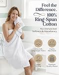 White Bath Towels for Bathroom Set-100% Cotton 6 PC Bathroom Towels, Super Soft Hotel Collection Bath Towels Set - 2 Bath Towel Set, 2 Hand Towel, 2 White Washcloths - White Towels Bathroom Sets