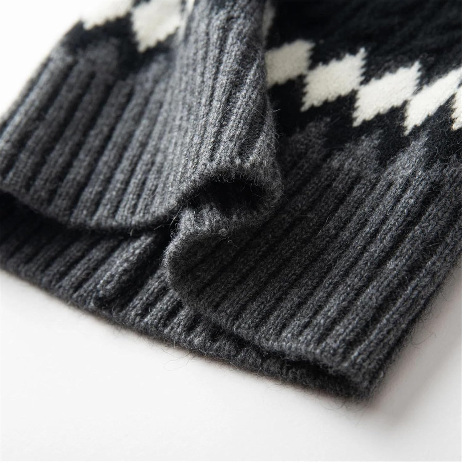 Women's Stretchy Casual Striped Beanie - Winter Chunky Cable Knit Fuzzy Hat, Slouchy Warm Cap for Cold Weather