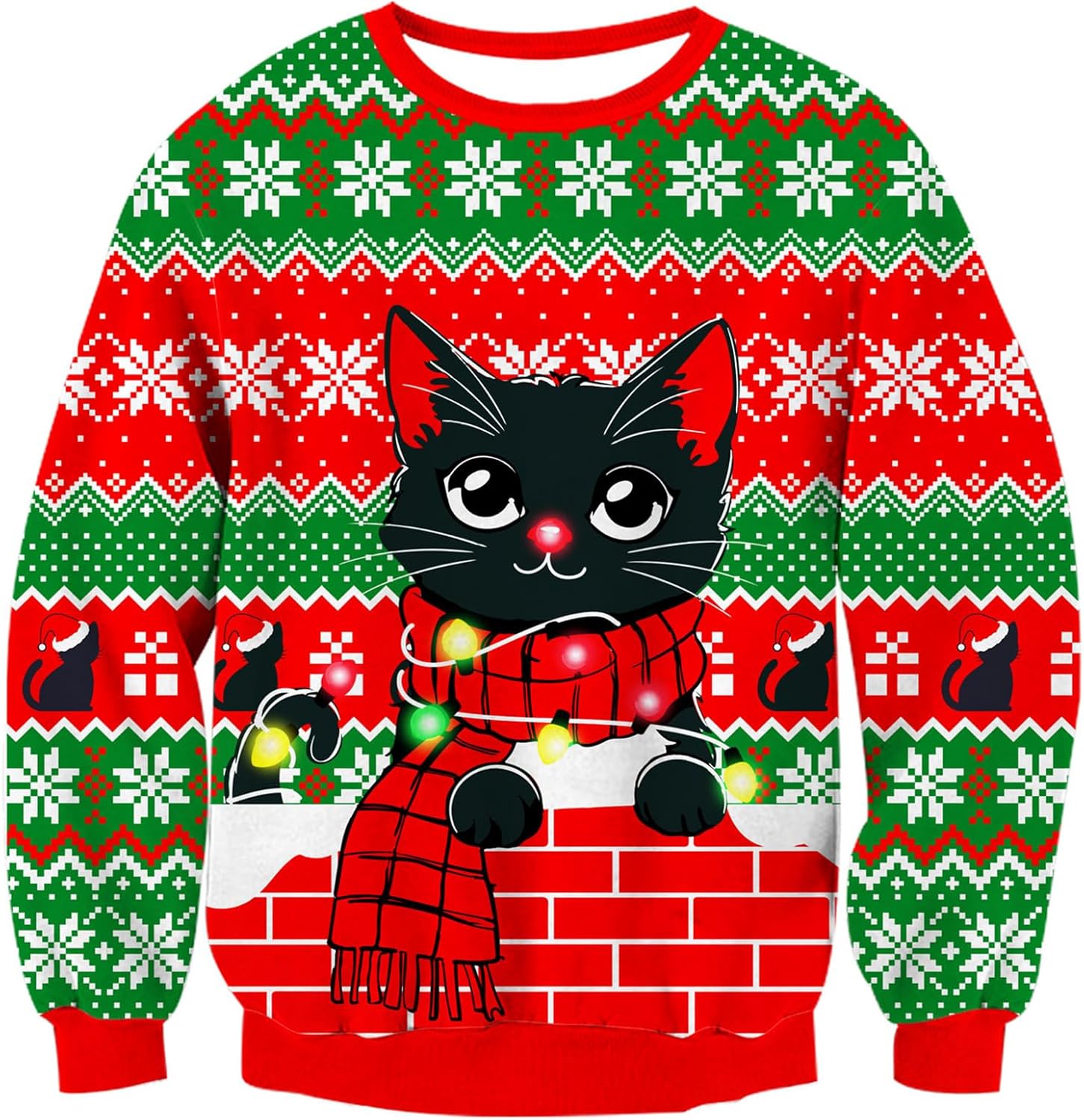 Ahegao LED Light-Up Kids Christmas Sweater