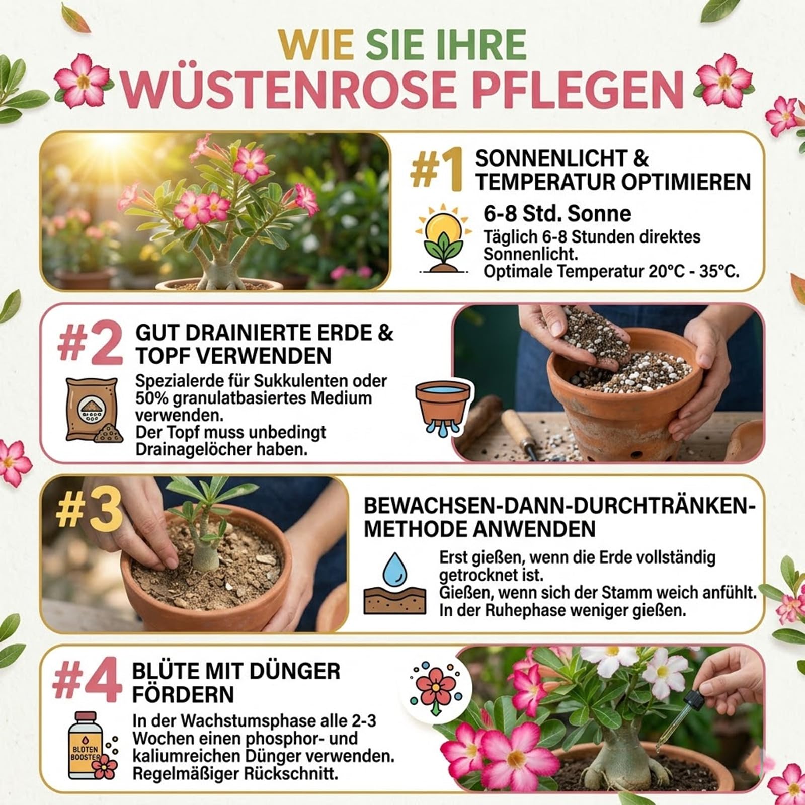 Exotisch-elegante Wüstenrose – meisterhaftes Kunst-Design, das exklusive Geschenk für