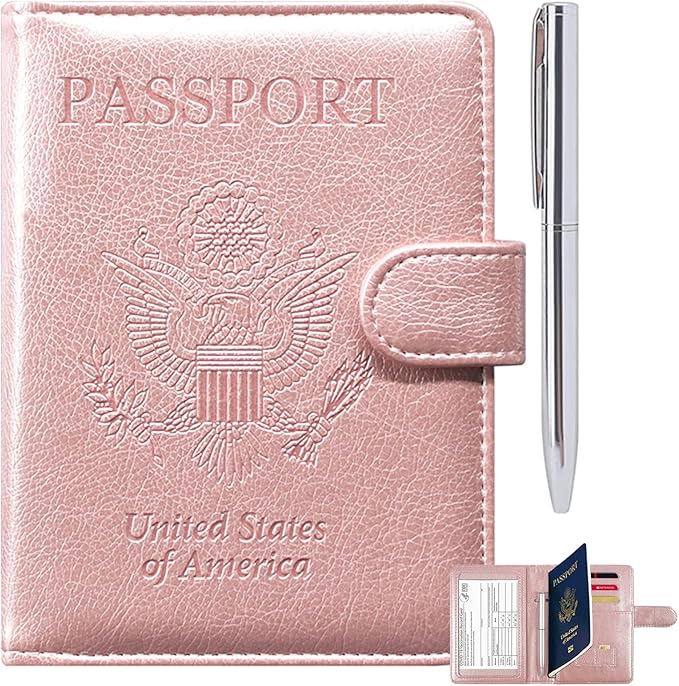 RSAquar Passport and Vaccine Card Holder Combo, Passport
