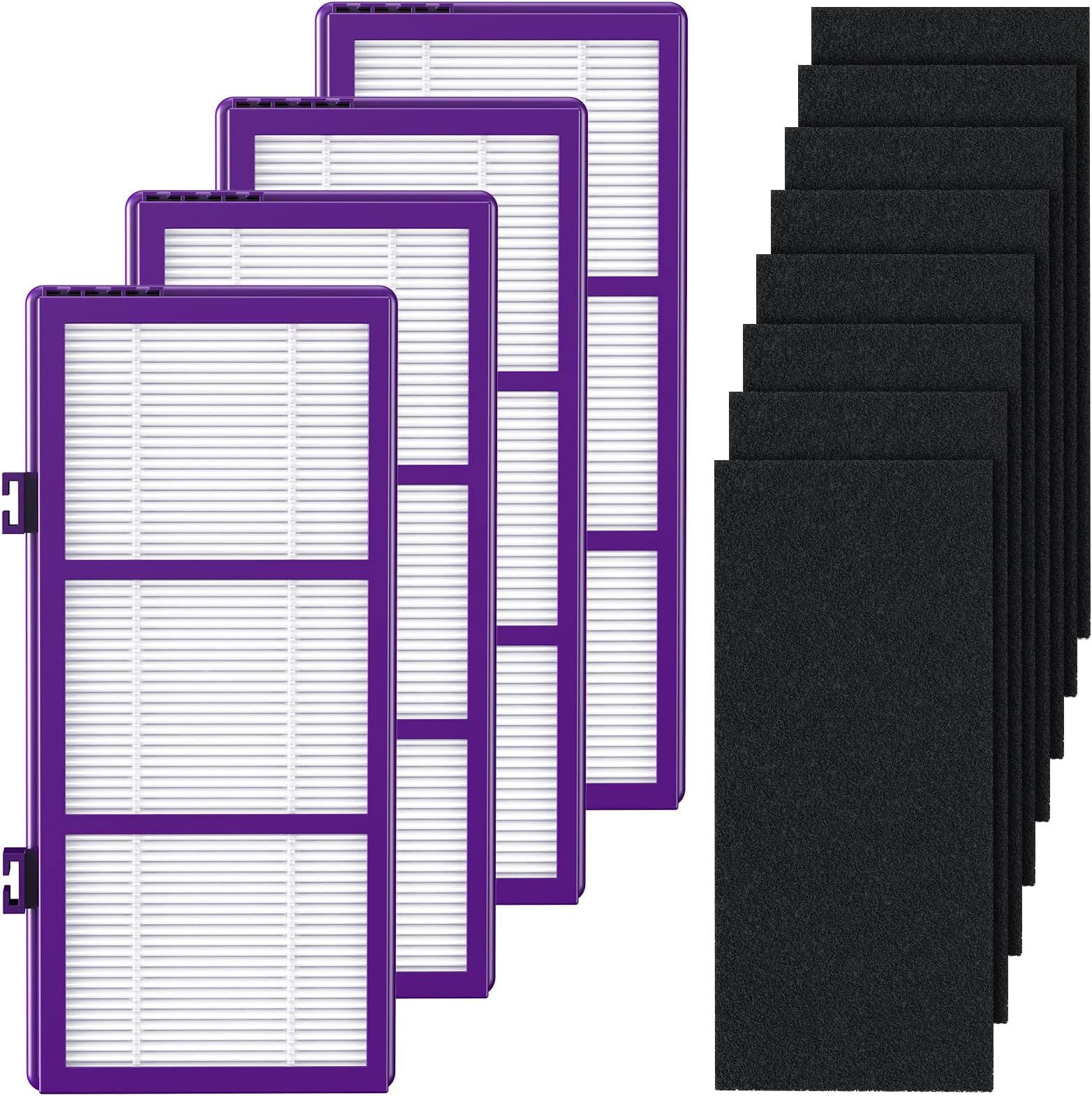 isinlive Performance Plus Replacement Filter for Holmes AER1 HAPF300AP-U4 air cleaner, 4 True HEPA+ 8 Carbon Booster Filters