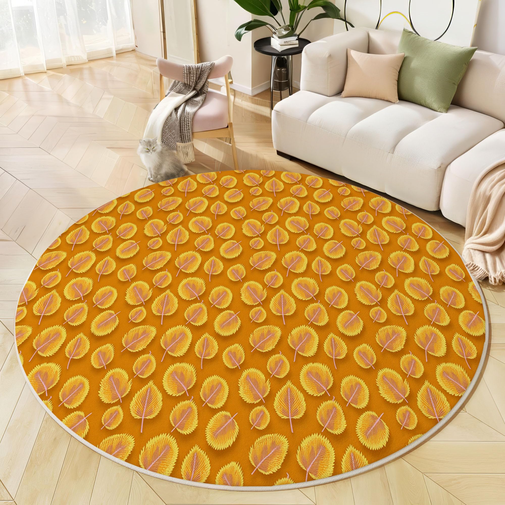 Tapis rond à poils courts antidérapant : fini les glissades dans le salon