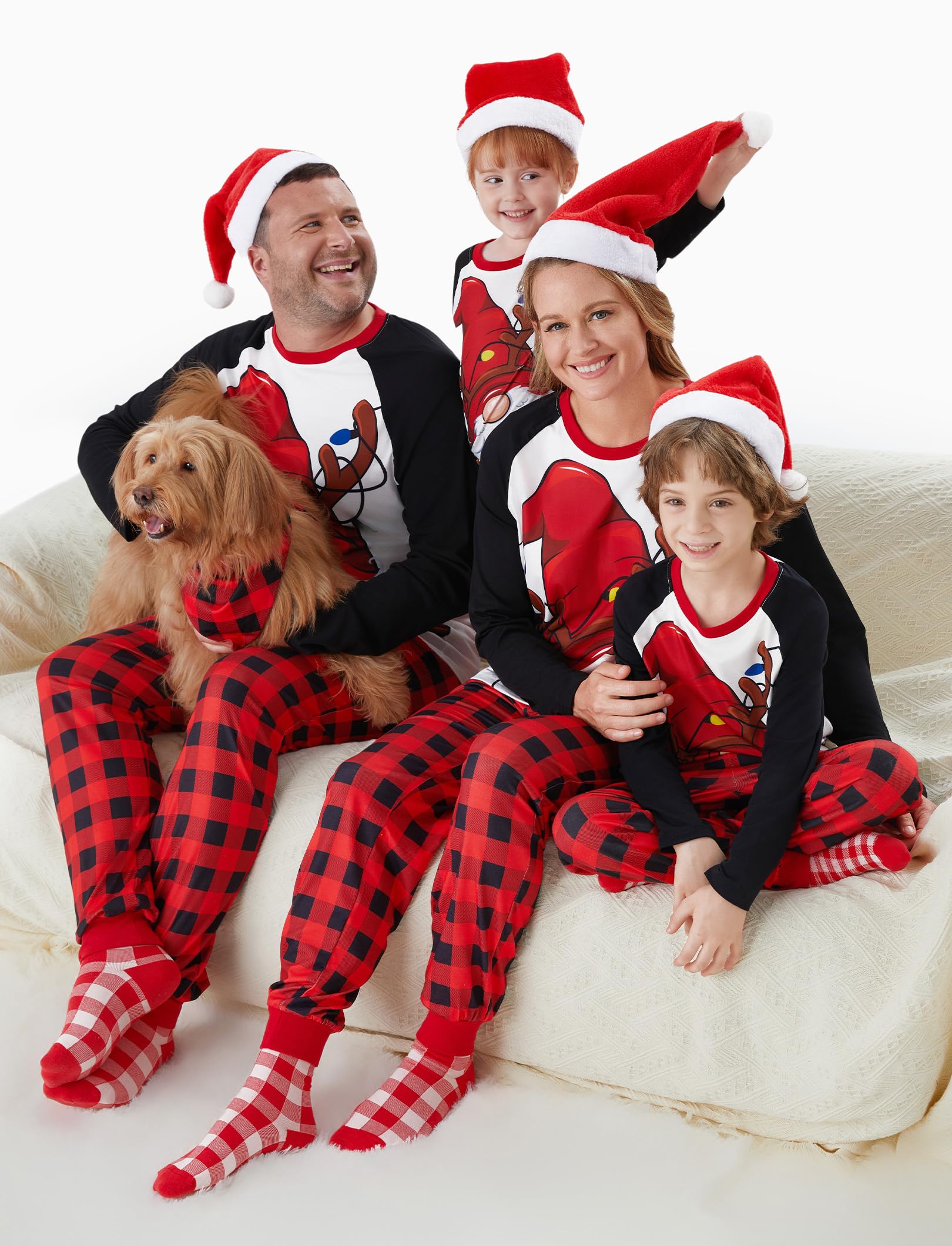 PATPAT - Pigiama Natale Famiglia Coordinati - Pigiami Natalizi per Tutta la Famiglia - Pigiama Donna Invernale - Pigiama Natale Coordinati Coppia - Pigiami Coppia- Pigiama Uomo Invernale