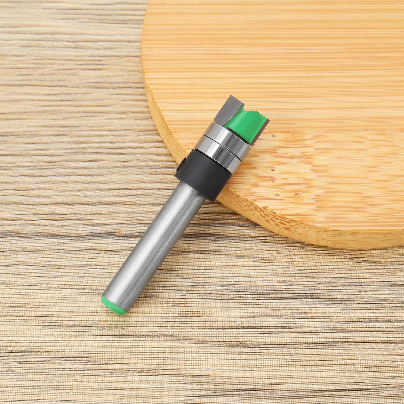 Punta Fresa Per Profilatura Guidata Con Codolo 1/4 Di Pollice Punta Dritta A Due Taglienti Per Di Composizione MDF Legno Massiccio Diametro Di Taglio 9,5 Mm
