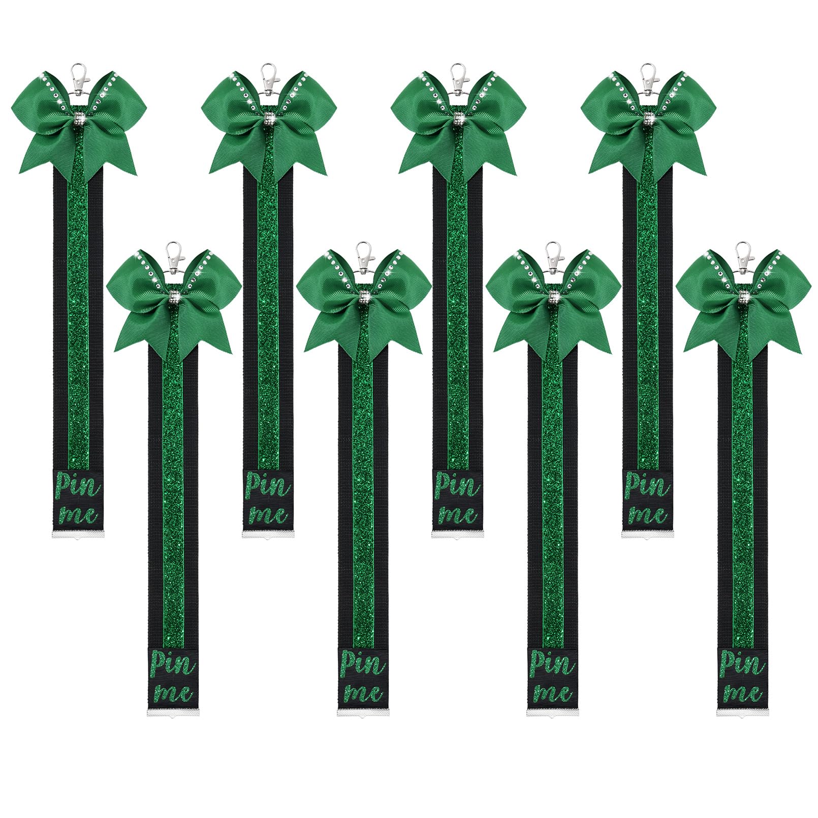 Cheer Pin Me Ribbon for Backpack Glitter Pin Strap Cheer Keychain Bulk Cheer Gifts Cheerleader Bag Tag Pin Holder Cheer Clothes Pins for Backpacks