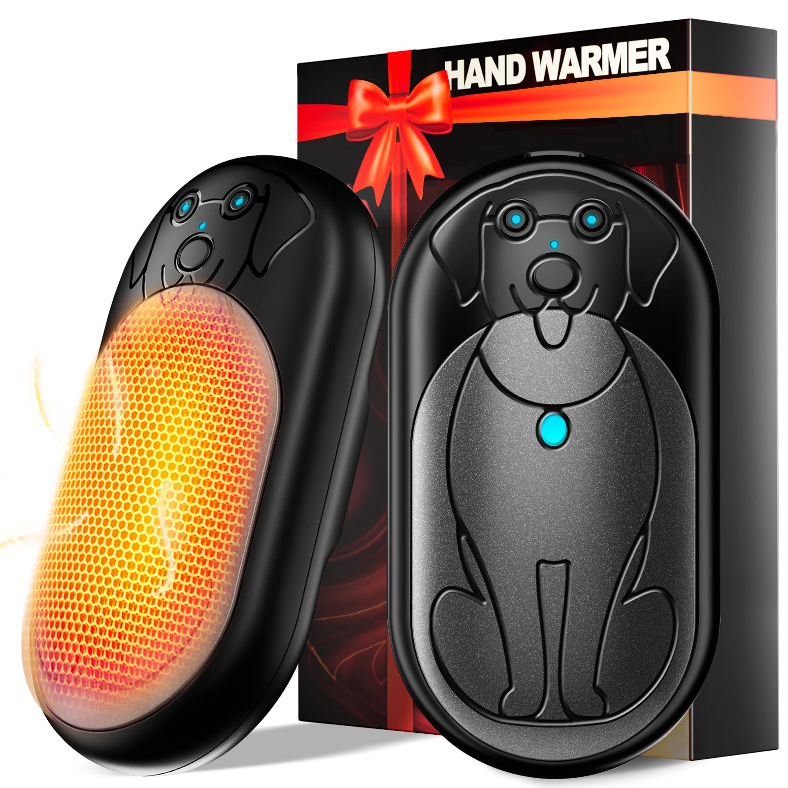Scaldamani Ricaricabile 2 Pack, Scalda Mani Portatile Elettrico, Scaldamani Usb Riutilizzabile, Durata, Regali di Natale per Campeggio All'aperto, Caccia