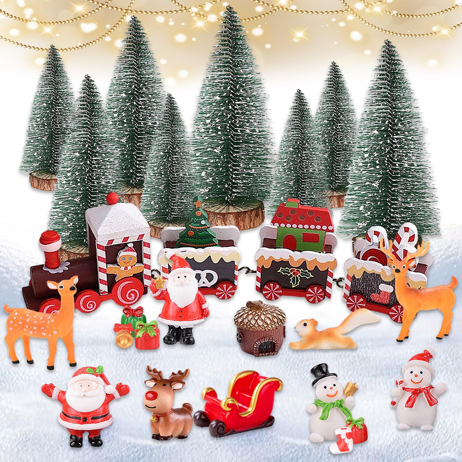 Mini Decorazioni Natalizie In Resina – 100 Pezzi, Miniature Con Motivi Natalizi Per Fai Da Te E Decorazioni