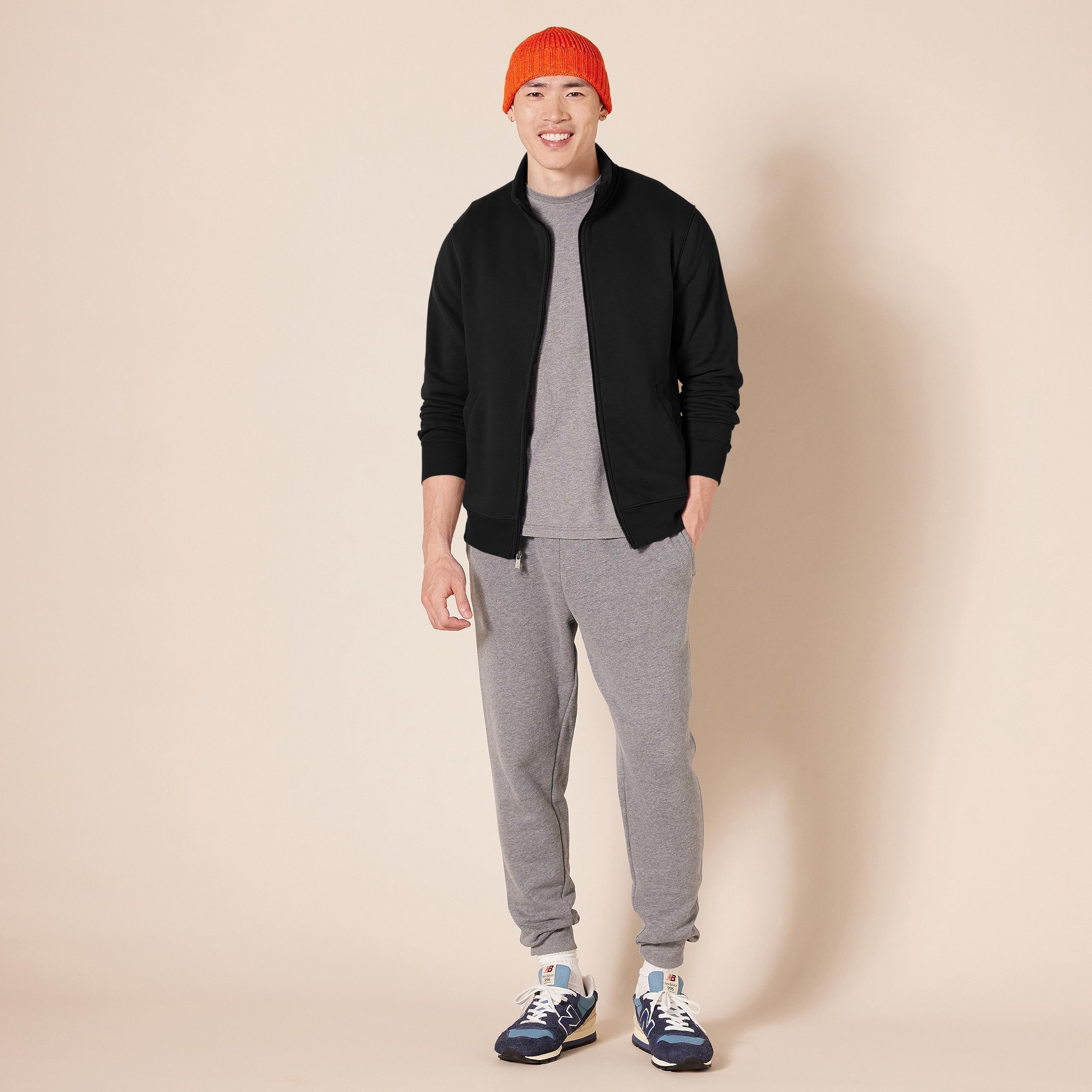 Amazon Essentials Felpa con Collo a Lupetto con Cerniera Integrale Uomo