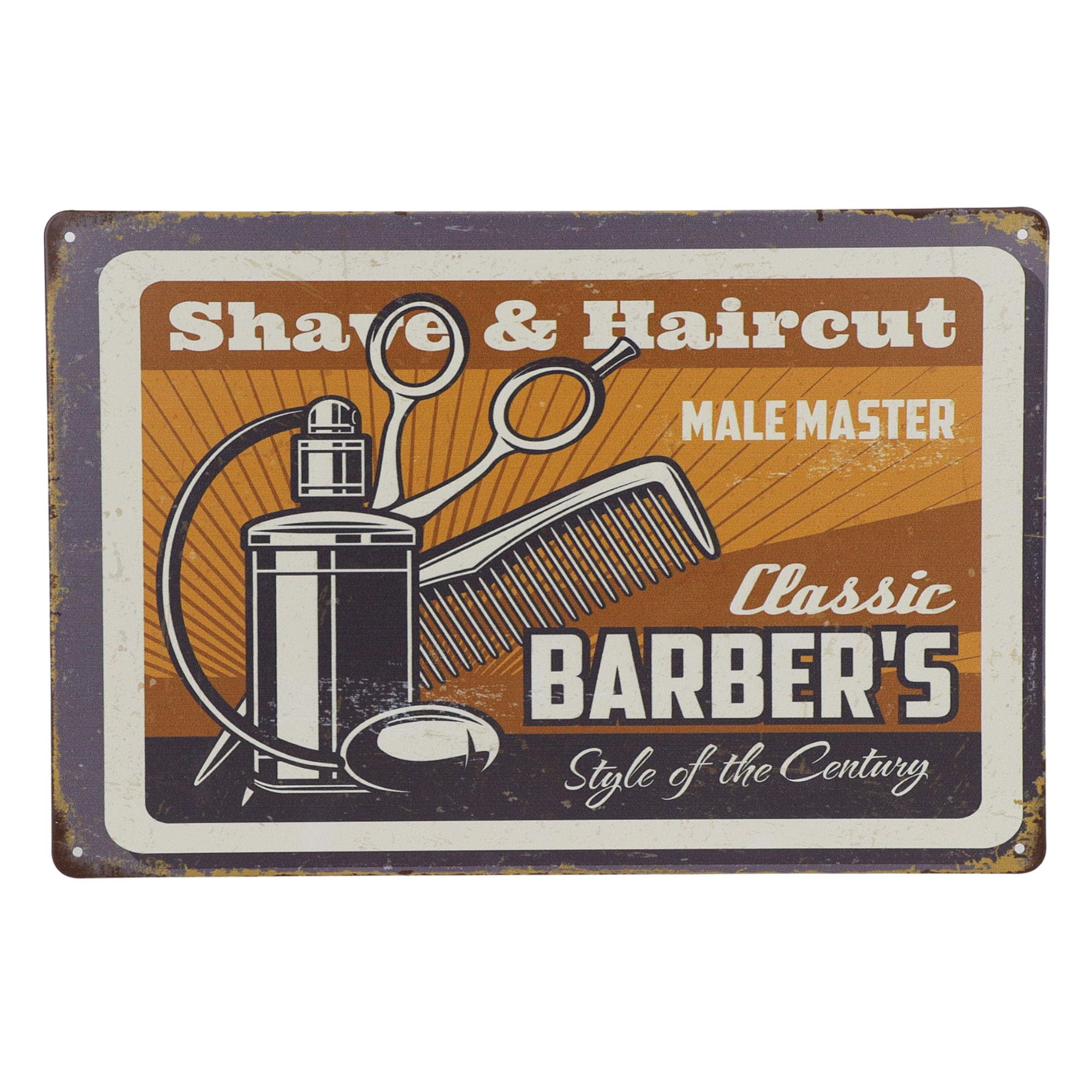 Eson - Metal Tin Signs and Decor 20x30cm, Vintage Barber Shop Metal Plaque Sign, Hairdresser Decorative Wall Art, Barber Gifts Salon Wall Art Barber Shop Decor (Retro 1)