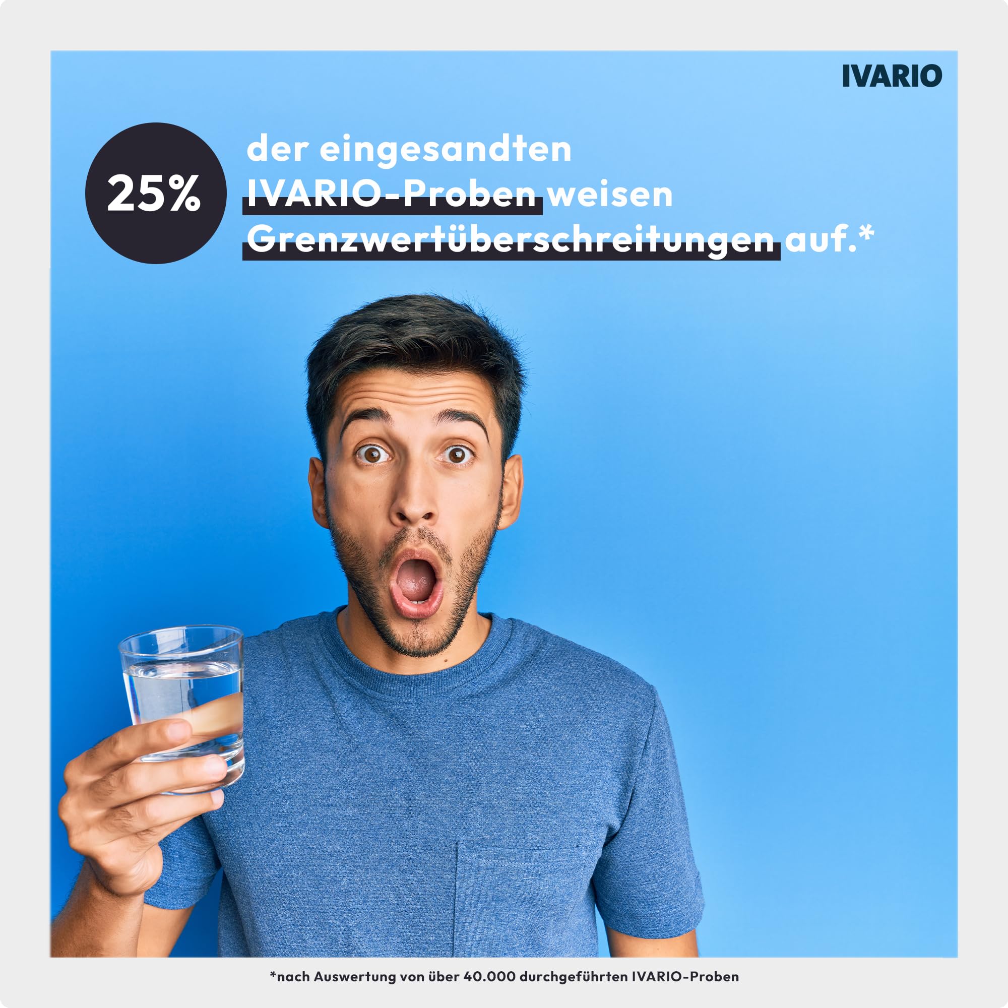 IVARIO Plus Labor-Wassertest-Set Trinkwasser Test 32 Schadstoffe Analyse Fachlabor
