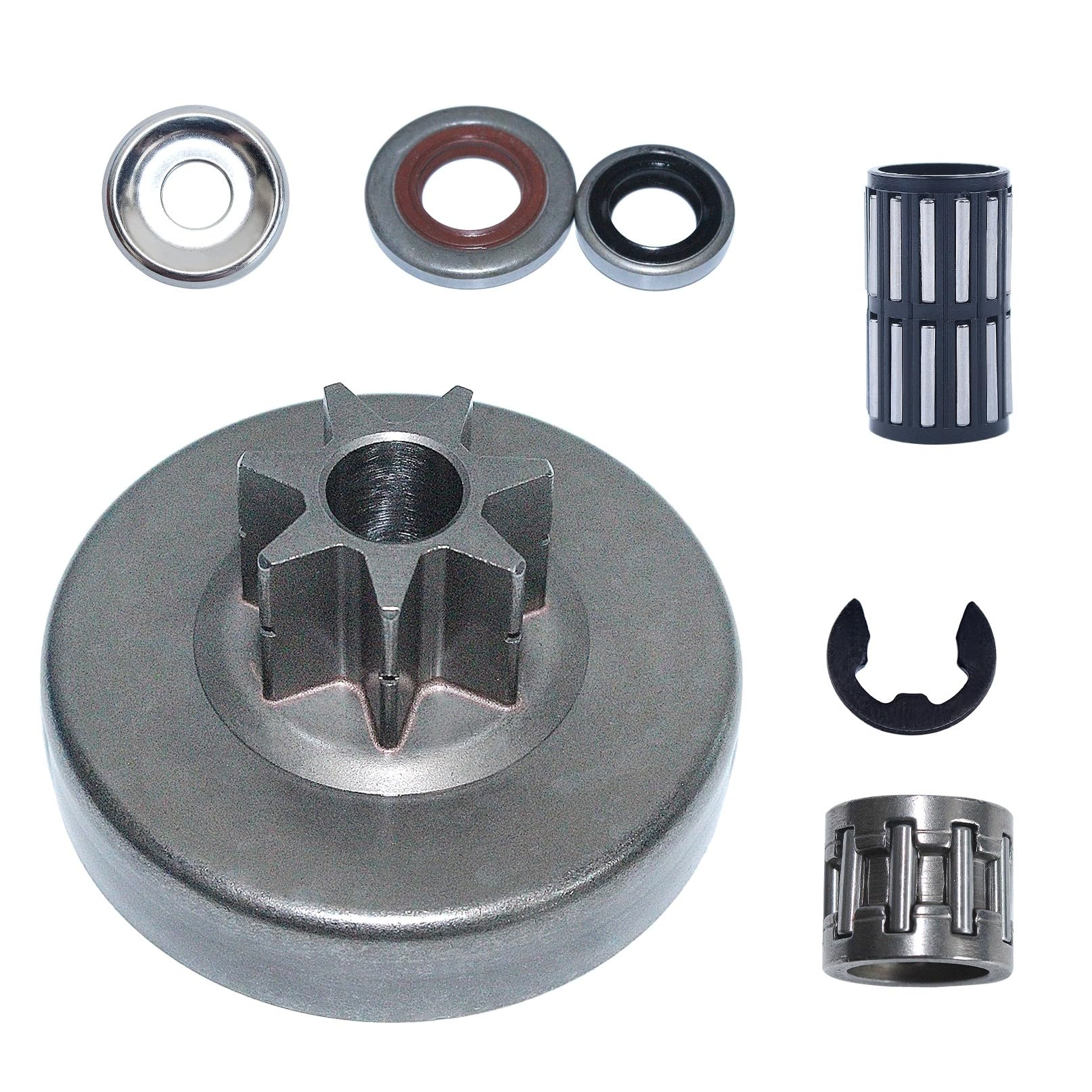 Kit de arandela de Aguja for cojinete de Tambor de Embrague de 325" y 7 Dientes for Motosierra 028, 028AV y 028WB (1118-640-2001)