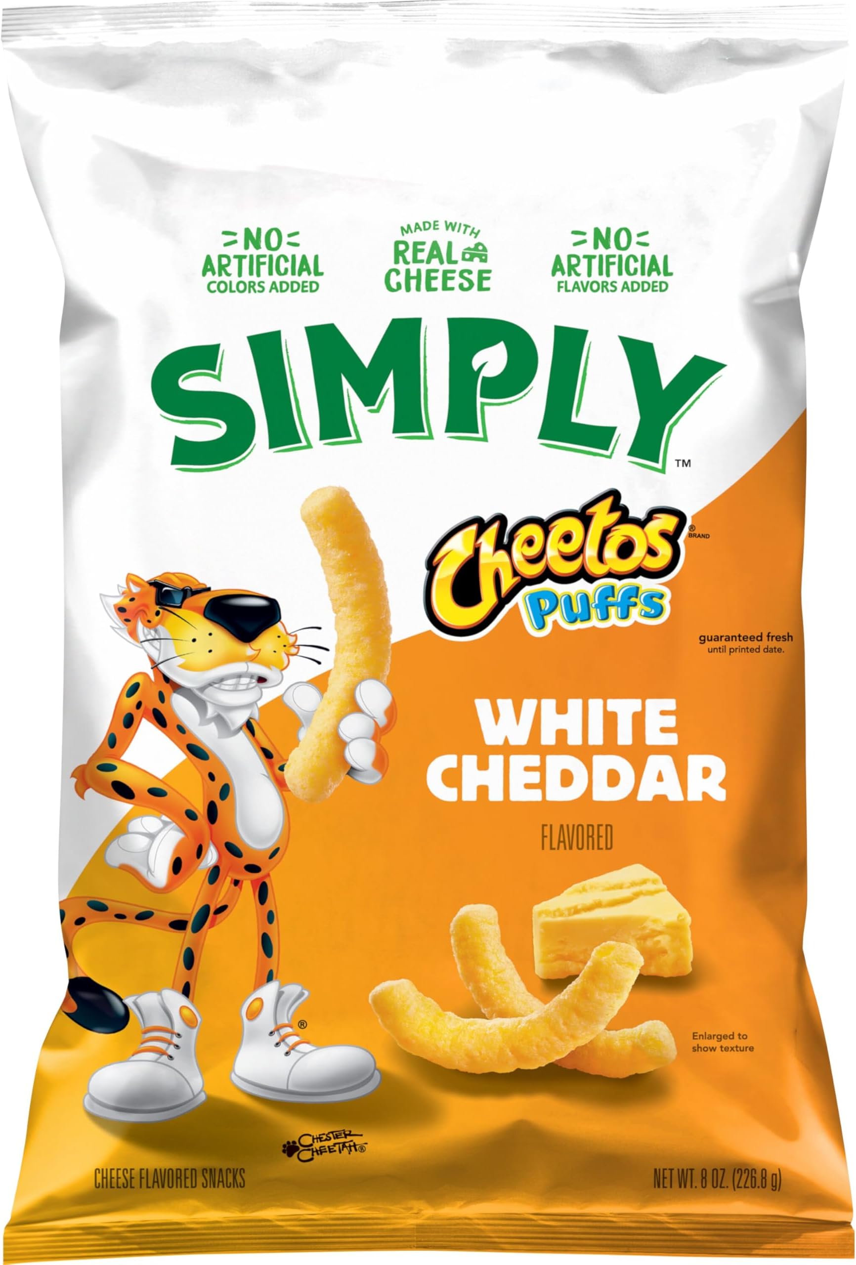 Simply Cheetos Puffs White Cheddar Cheese Flavored Snacks, 8 Ounce
