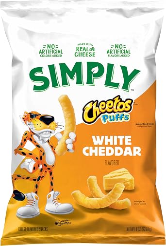 Simply Cheetos Puffs White Cheddar Cheese Flavored Snacks, 8 Ounce