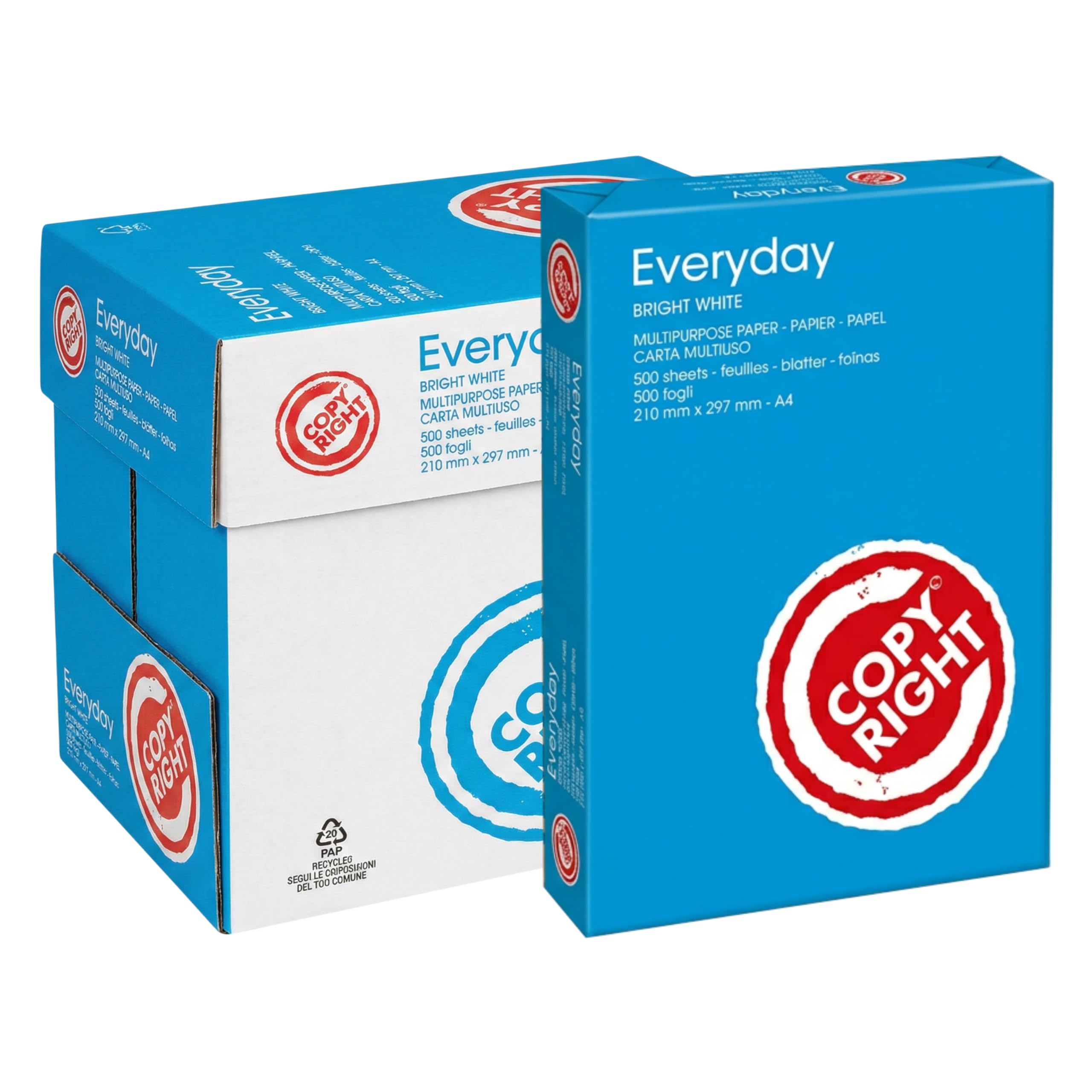 Everyday Carta A4 Pacco 5 Risme 2500 Fogli per Stampante Laser Inkjet FSC ECF