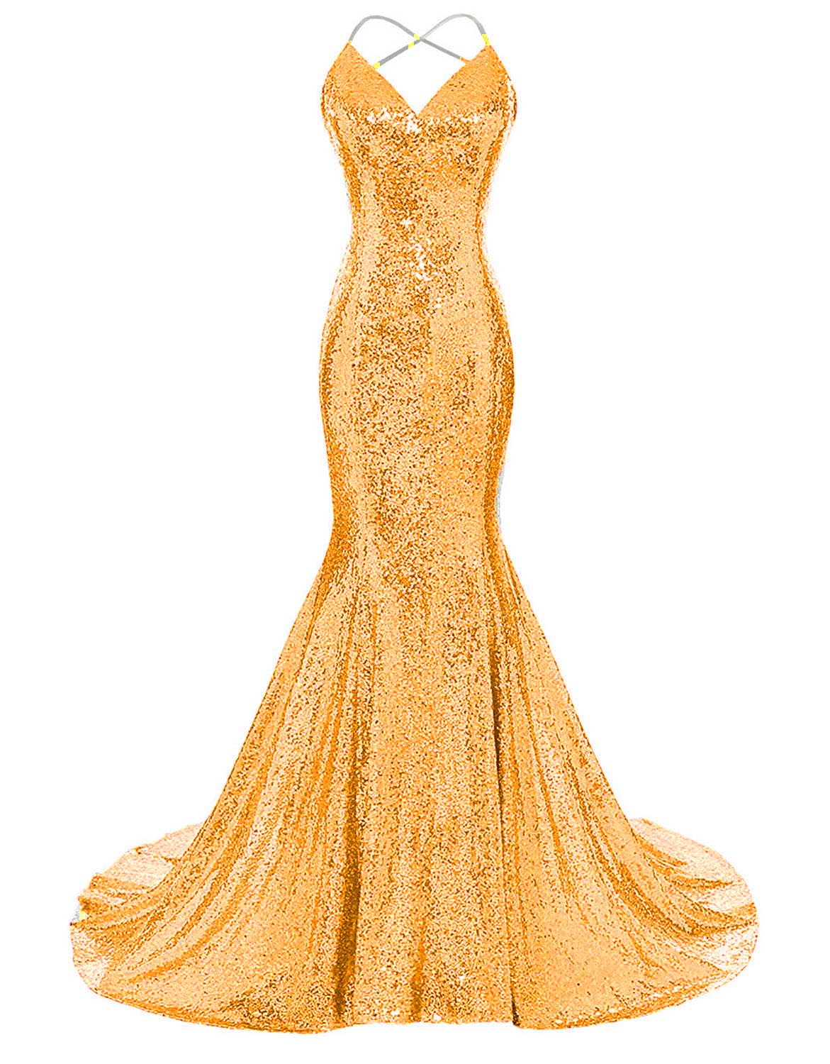 Monalia Women's 2018 Sequined Evening Dresses Long Mermaid Prom Party Gowns EV4 Sea Shell