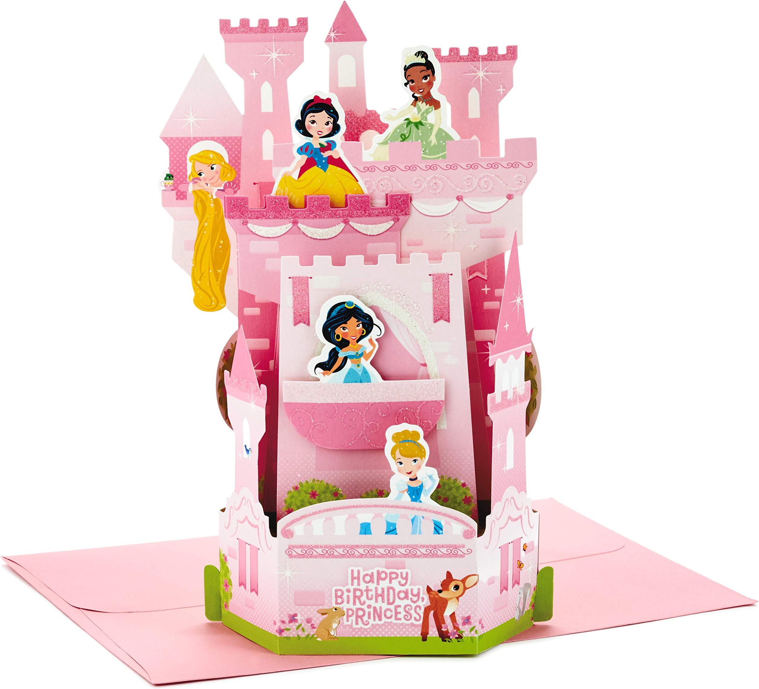 Hallmark Paper Wonder Disney Princess Pop Up Birthday Card for Kids (Castle)