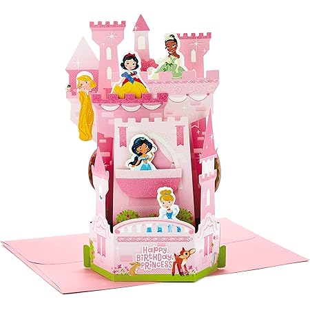 Hallmark Paper Wonder Pop Up Birthday Card for Kids (Disney Princess Castle)