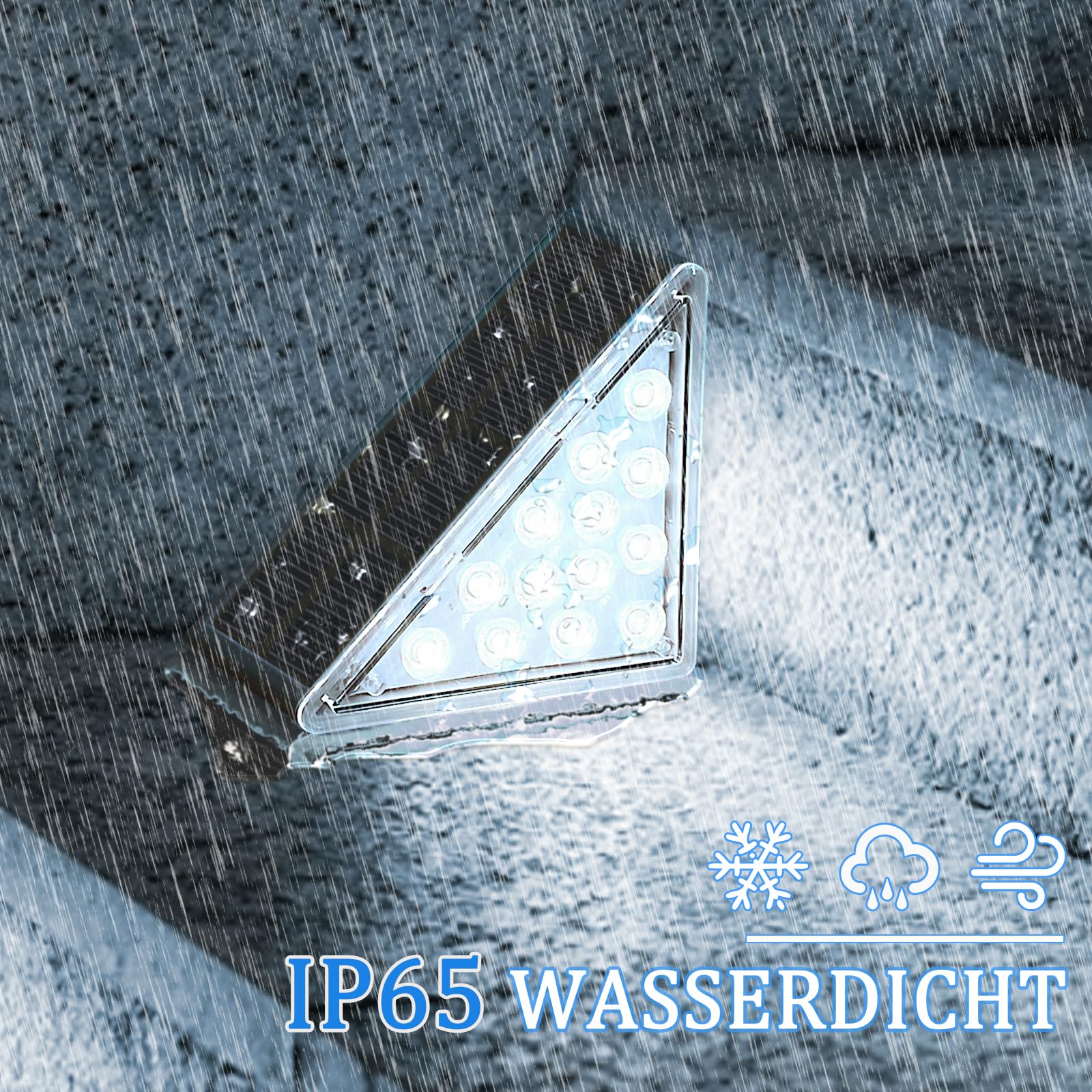 Set di 4 luci solari da esterno a luce bianca calda per scale, luci solari impermeabili per scale esterne, gradini, recinzioni (marrone) | Leroy Merlin