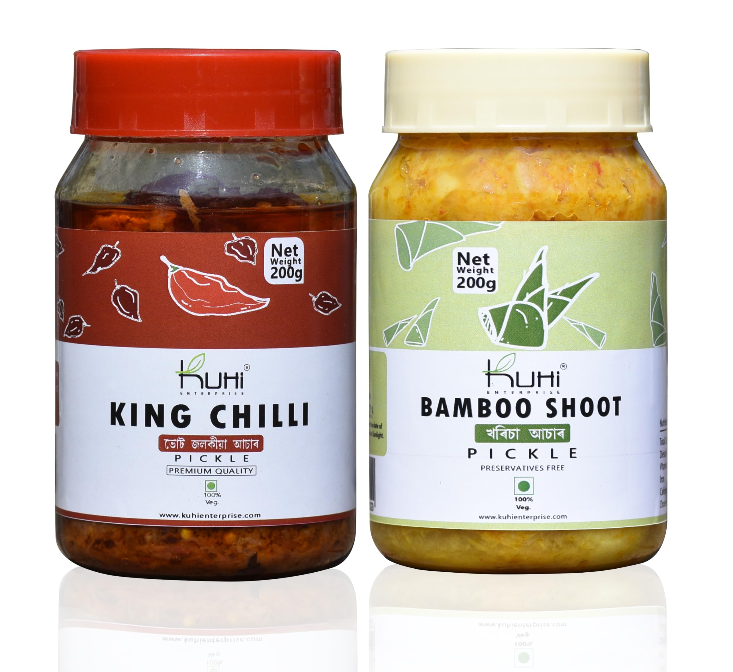 Kuhis King Chilli & Bamboo Pickle Combo | No Preservatives | Baans Ka Achaar | Spicy Pickle Homemade | Tasty & Pure Natural Healthy Ingredients 200 + 200 (GRM) (B0BM5VJHV9) Amazon Price History, Amazon Price Tracker