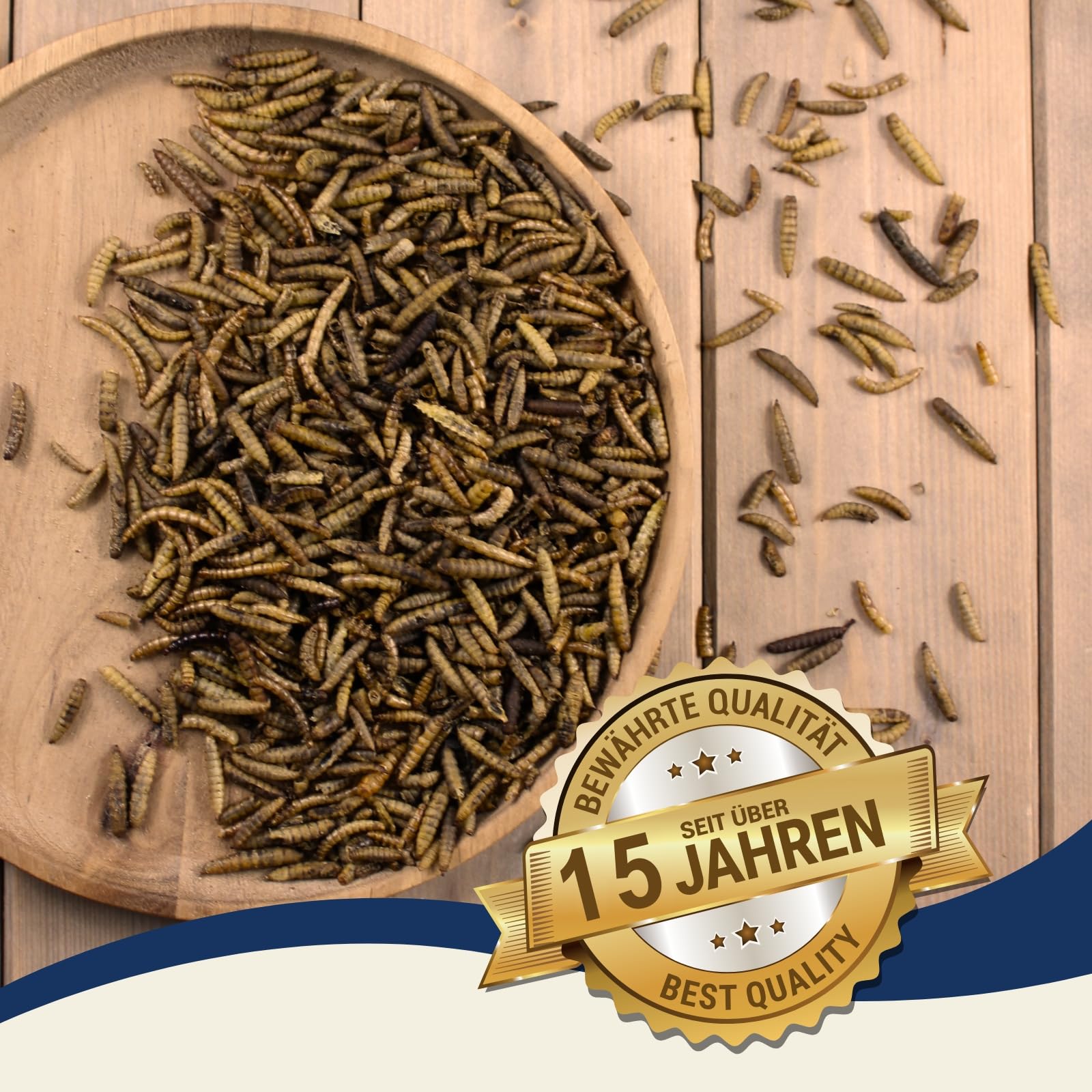 Lyra Pet® 10 kg vers de farine Mélange de larves de mouches soldats séchées Riche en protéines Nourriture naturelle pour oiseaux rongeurs