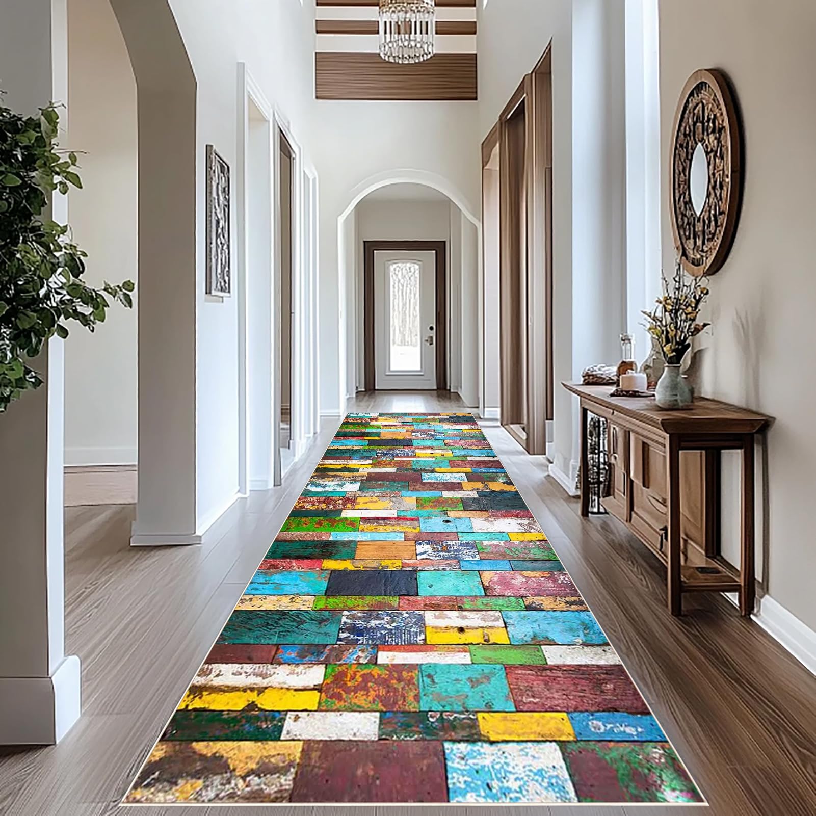 Rug Runners for Hallway Non Slip Carpet Runners for Hallways Long Kitchen Rug Washable Hall Runner mat 40 x 70 cm Area Rug Absorbent Carpet Floor Mat Narrow Corridor Rug Runner for Entrance Stair