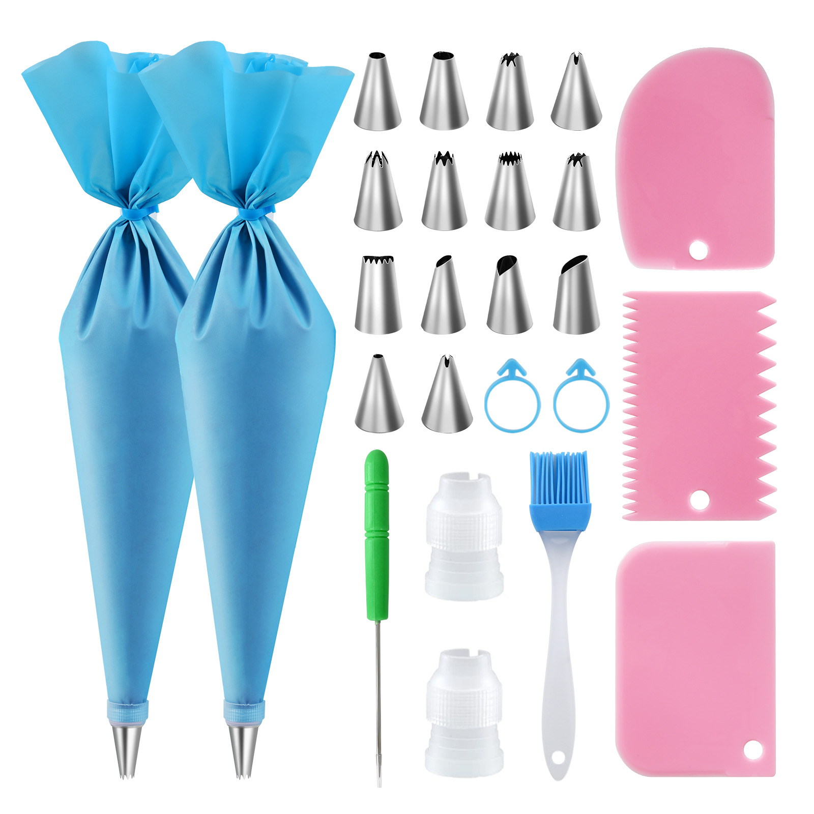 Piping Bag Flat Icing Nozzle Piping Tips Piping Bags And Tips Set