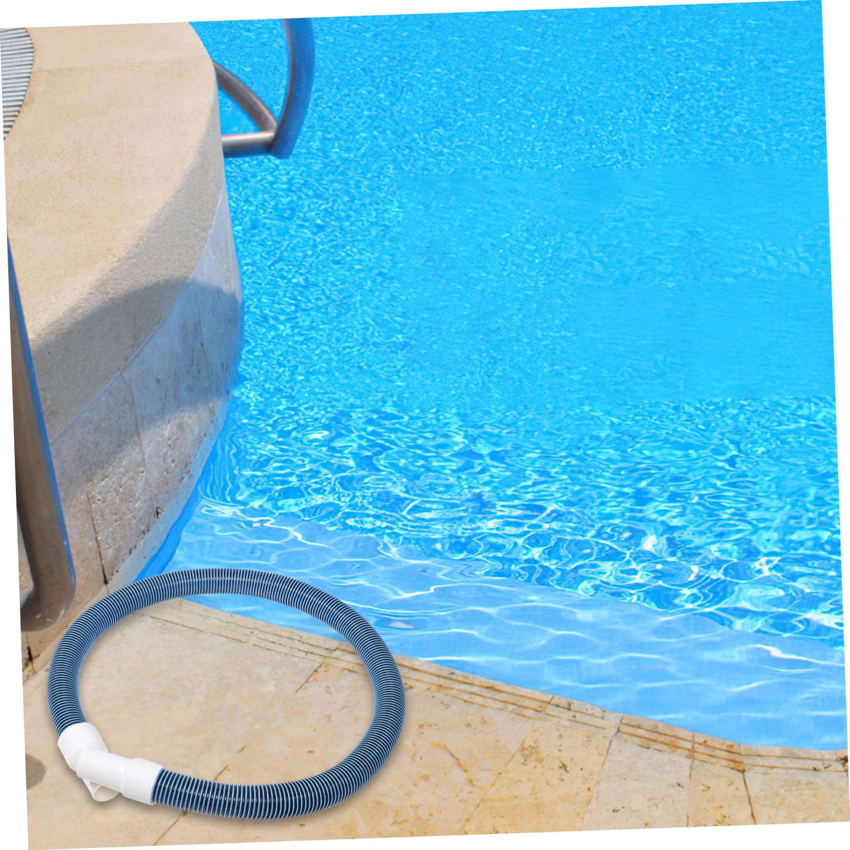 Ersatz Poolablaufschlauch 1 Satz aus Kunststoff und Eisen Blau