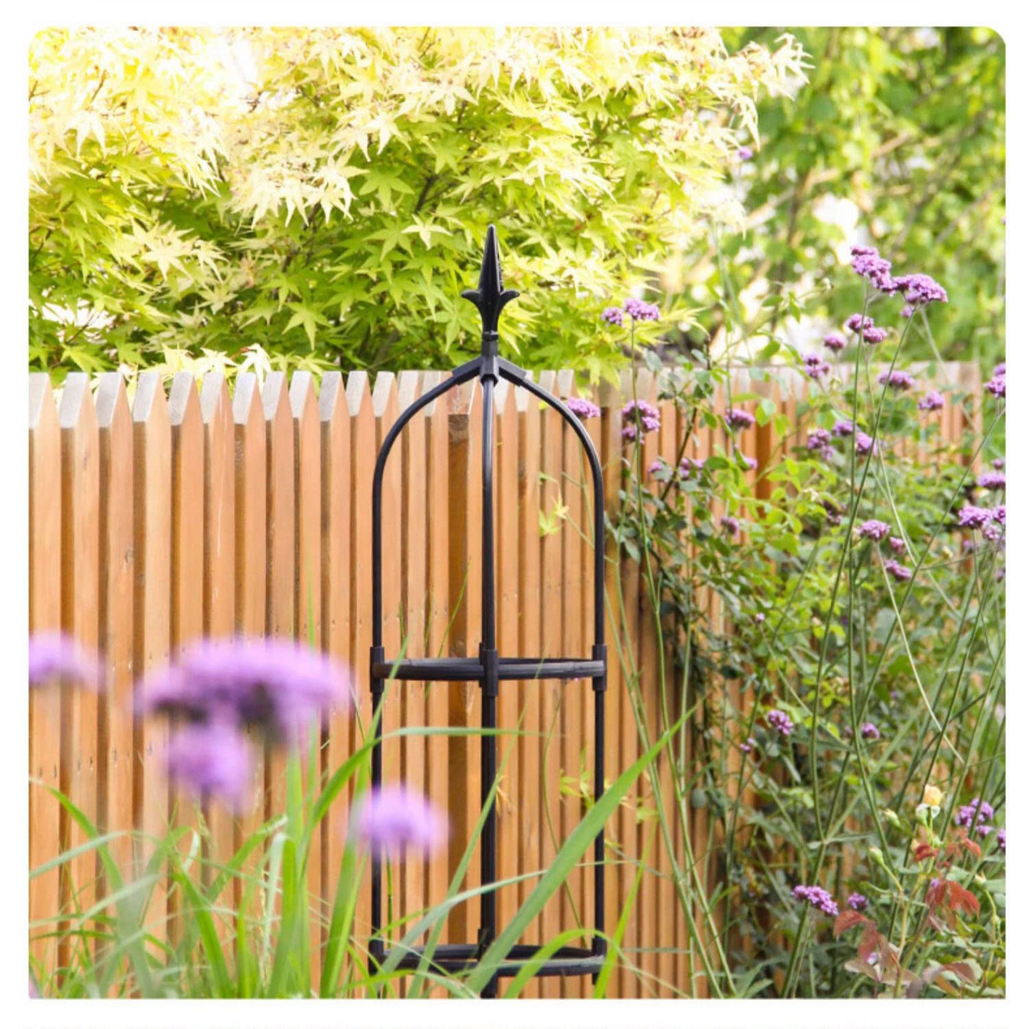 AEMIN Tower Obelisk Garden Spalier,Tomatenpflanzenkäfig Für Stützrose, Gemüseranken Ziyang, Spiral Plant Support (Color : White, Size : 20x120cm)