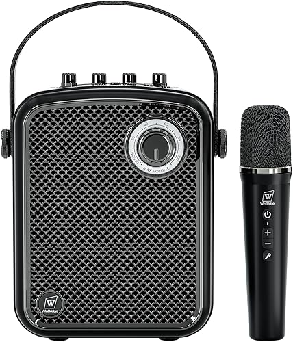 Juego de micrófono portátil y altavoces, amplificador de voz inalámbrico de 70 W con micrófono de mano UHF de 10H, entrada de guitarra, sistema PA